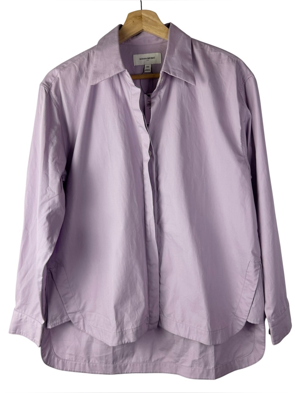 Banana Republic Lilac Purple Oversized Poplin Long Sleeve Button Down XS